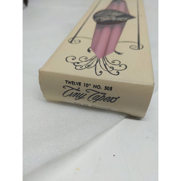 12 Wild Rose Pink Taper Dinner Candles 10-inch Tall Paragon Candles Vintage - Picture 5 of 6